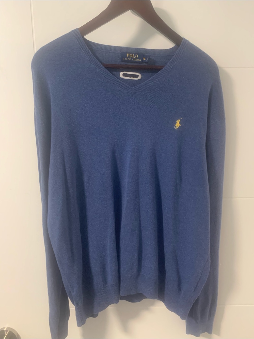 Polo by Ralph Lauren Men's V-Neck Sweater in Blue A16